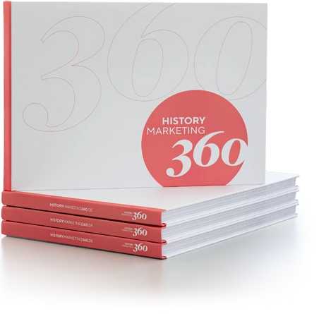 Bücherstapel History Marketing 360